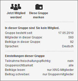 Einer XING-Gruppe beitreten