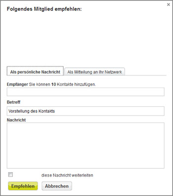 Mitglied empfehlen
