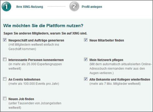 XING Profil richtig anlegen